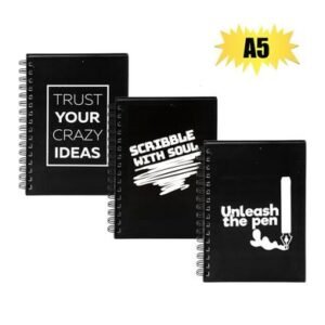 Novelty spiral notebook w/eng words a5