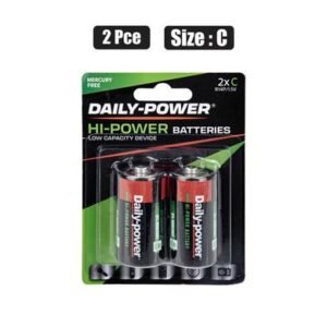 Batteries h/power size:c 2pce blister