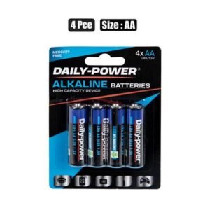 Batteries alkaline size:aa 4pce blister