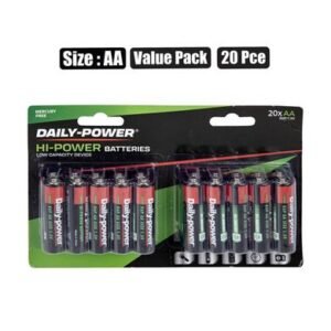 Batteries h/power size:aa 20pce value pk
