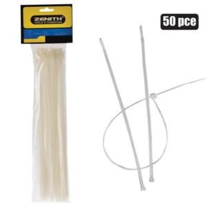 Cable-ties 4.8x300mm white 50's zenith
