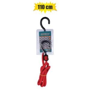 Cord stretch 2-claw ex-strong 110cm red