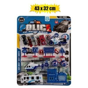 Vehicle playset police force 43x32cm