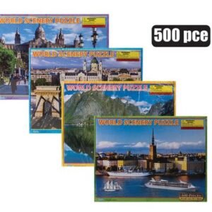 Puzzle jigsaw landscape asstd 500pc