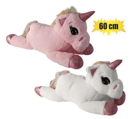 Plush unicorn lying down 60cm