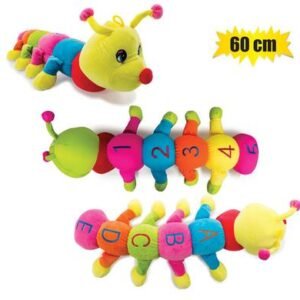 Plush bright caterpillar w/foambeads 60c