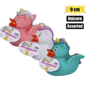 Baby vinyl themed duck 9cm, unicorn astd