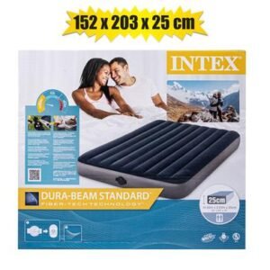 Intex airbed d/b-sngl w/pump 152x203x25