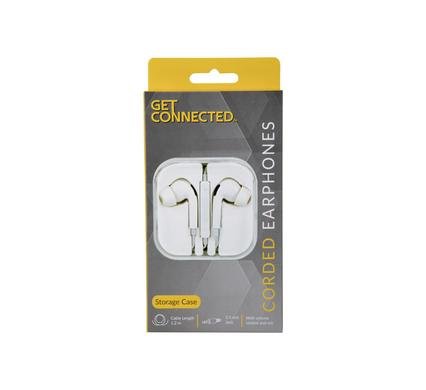 Earphones with mic + volume control soft