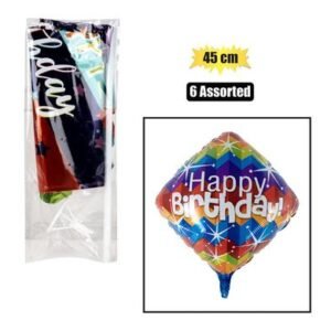 Balloon air fill w/stck shape b/day 45cm