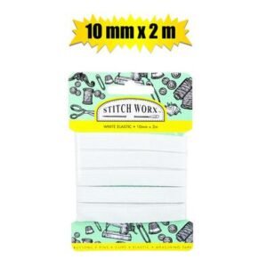 Haberdashery elastic 10mmx2m white
