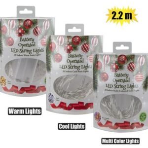 Xmas lights b/o in 20led 2.2m asstd