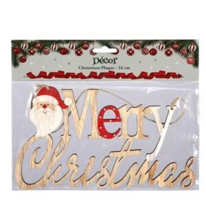 Xmas room decor plaque mdf 24cm
