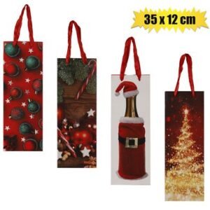Xmas stationery gift bag asstd 35x12cm