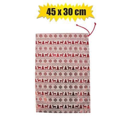 Xmas stationery jute bag woven 45x30cm