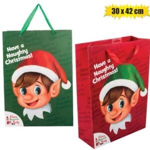 Xmas elf stationery bag jumbo 30x42cm