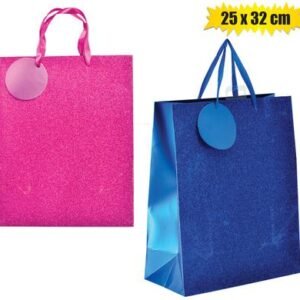 Gift-bag metalic glitter ppr lrg 25x32cm
