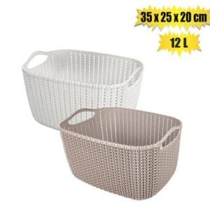 Basket pl weave pattern 12l 35x25x20cm