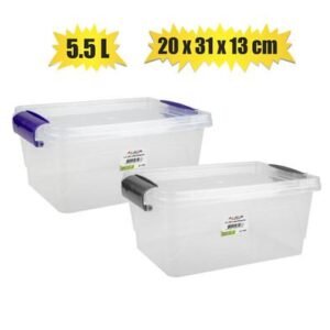 Storage box clear elite 5,5l 20x31x13cm