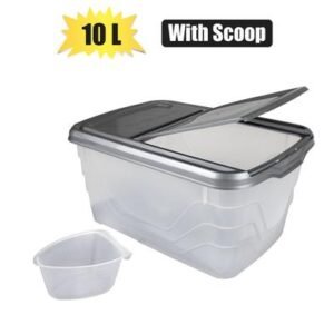 Storage container flip lid 10l silver