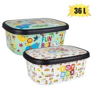Storage box decorated flat 36l