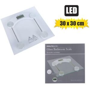 Bathroom scale square lcd glass platform