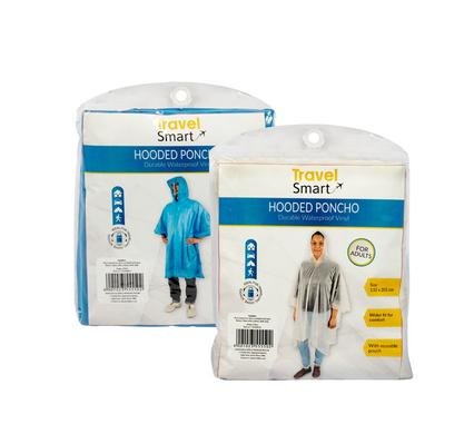 Raincoat poncho 132x203cm w/hood vynil